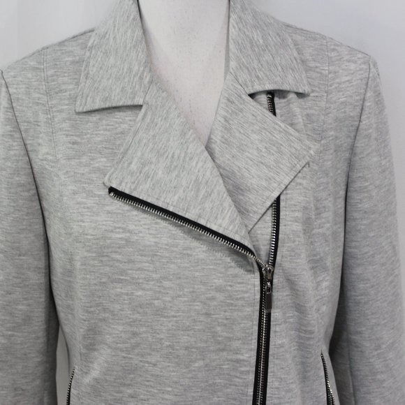 NWT Bar III Grey Asymmetrical Zip Jacket - Picture 2 of 6